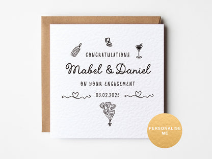 Personalised engagement card for friends