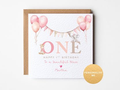 1st Birthday card for her