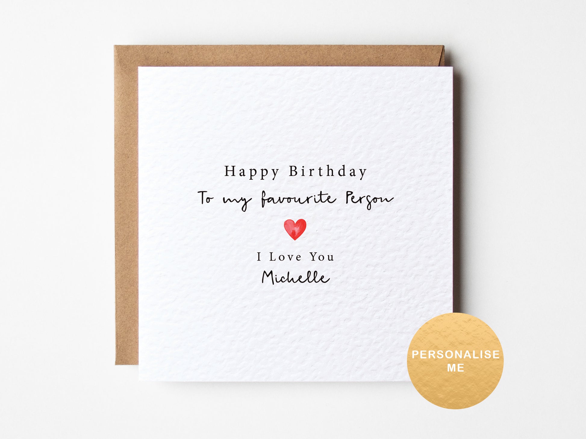 Personalised birthday card for husband, for wife, to my favourite person, for boyfriend, for girlfriend, for fiancé, for fiancée