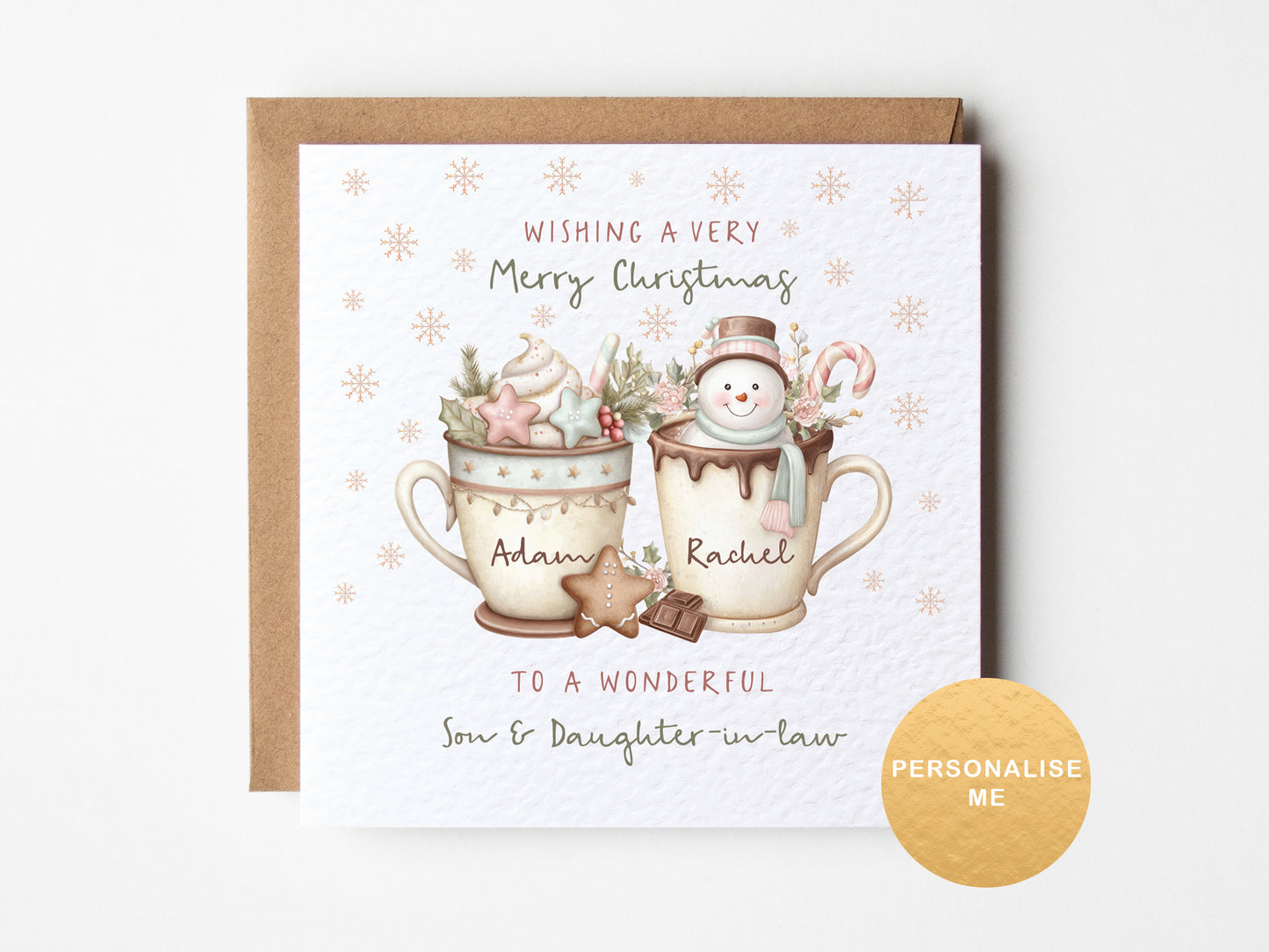 Personalised Christmas card for Daughter and Son-in-law, for Son and Daughter-in-law, Christmas gift for couple, for daughter and boyfriend