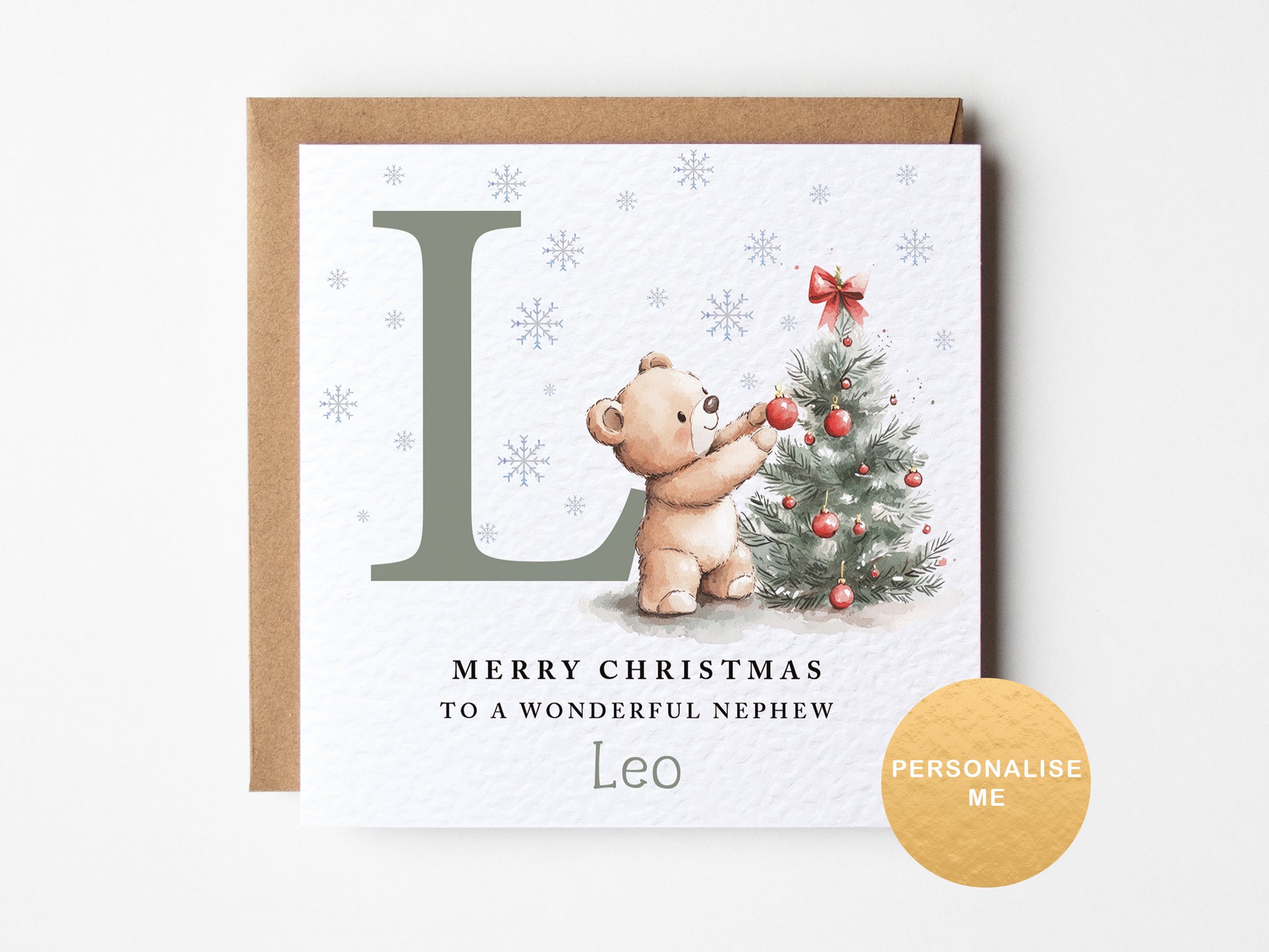Great Grandson Christmas card, Personalised Christmas card for nephew, gift for son, for cousin, for godson, for brother, for little boy