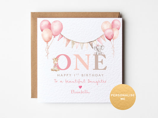 1st Birthday card for her