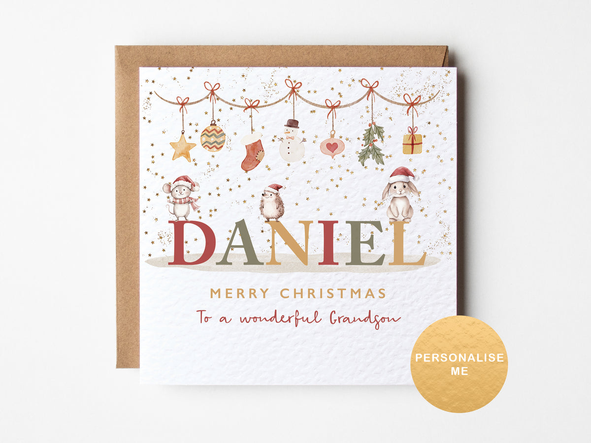 Personalised Christmas card - Daughter, Son, Granddaughter, Grandson, Niece, Nephew