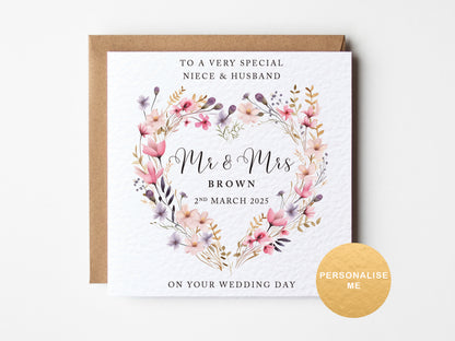 Personalised 'Mr & Mrs' wedding card