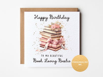 Personalised book lovers 'chapter' birthday card - 18th, 21st, 30th, 40th