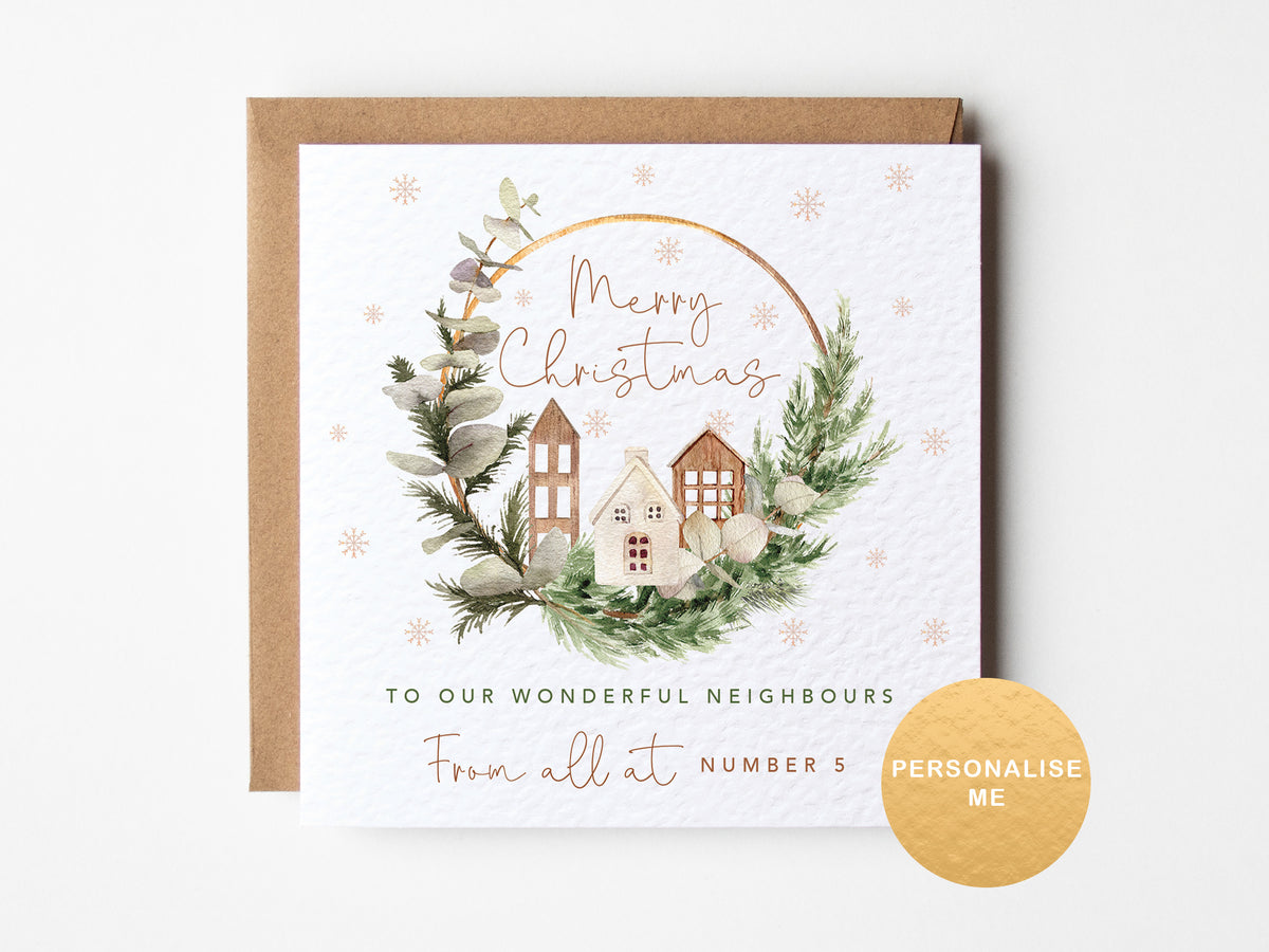 Personalised Christmas Card for Neighbours