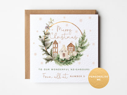Personalised Christmas Card for Neighbours