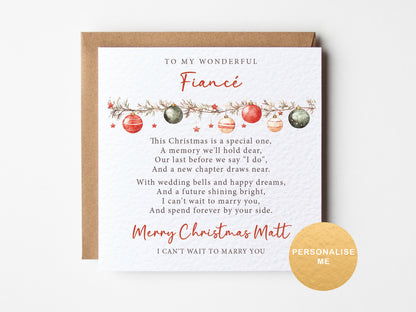 Last Christmas before we say I do - Fiancé/ Fiancée Christmas card