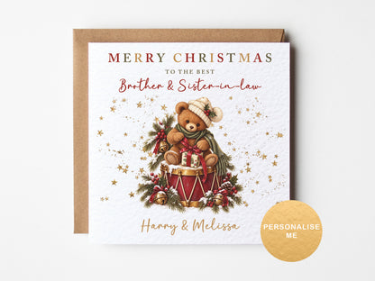 Vintage style Christmas card for relatives