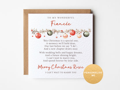 Last Christmas before we say I do - Fiancé/ Fiancée Christmas card