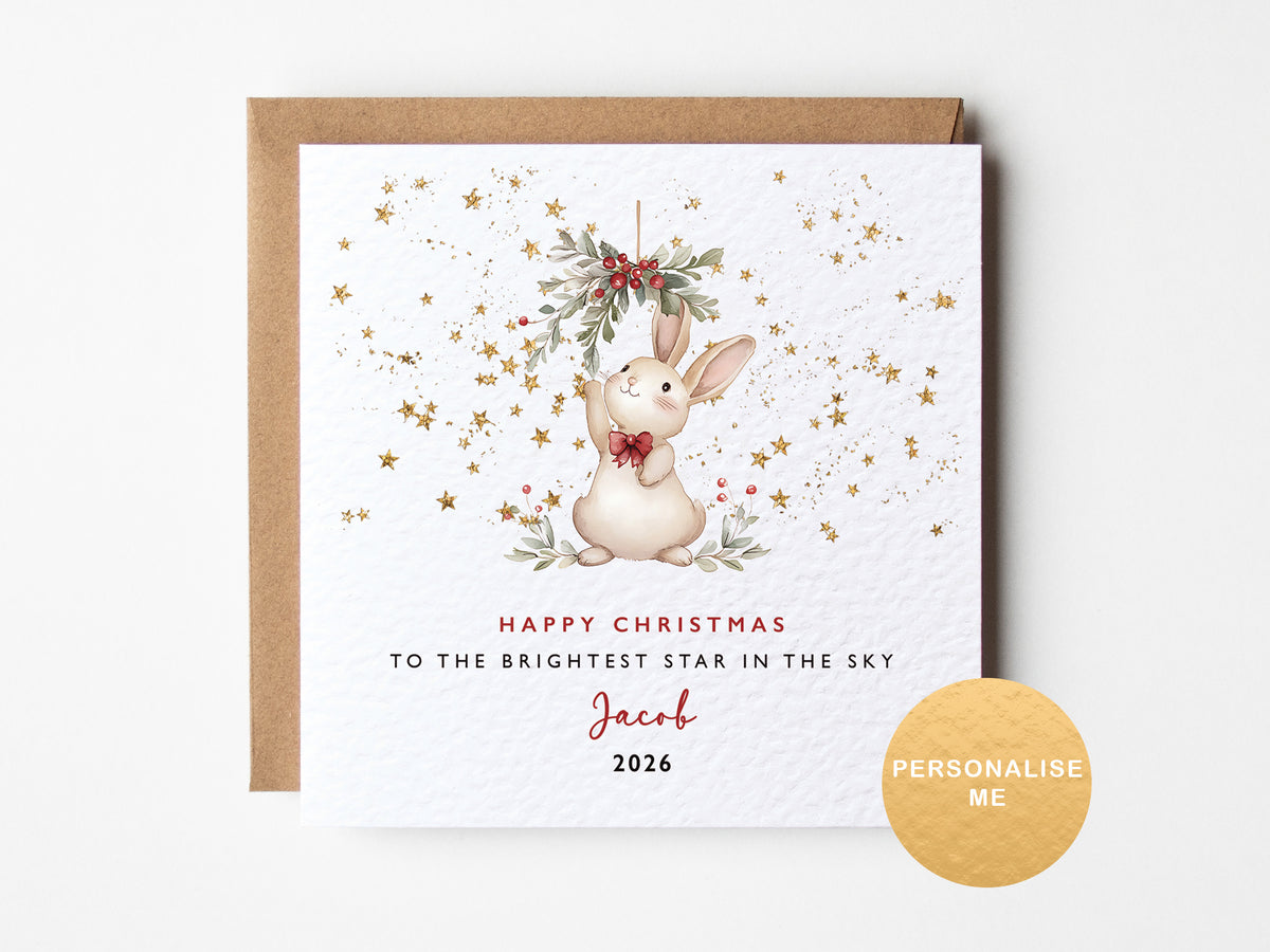 Children's heavenly Christmas card - Brightest star in the sky