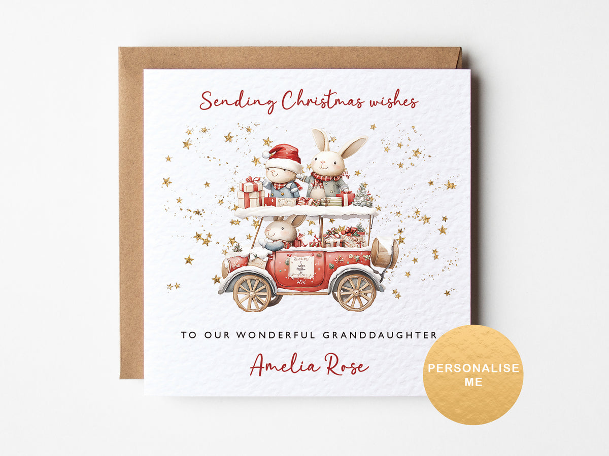 Personalised Christmas card for him - Grandson, Son, Nephew, Godson