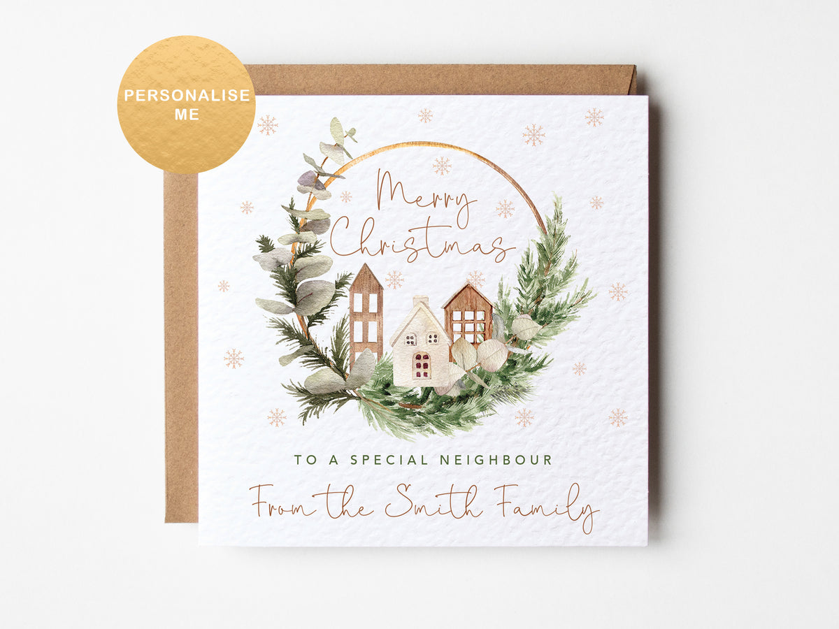 Personalised Christmas Card for Neighbours