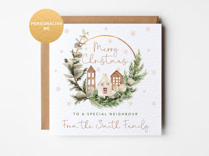 Personalised Christmas Card for Neighbours