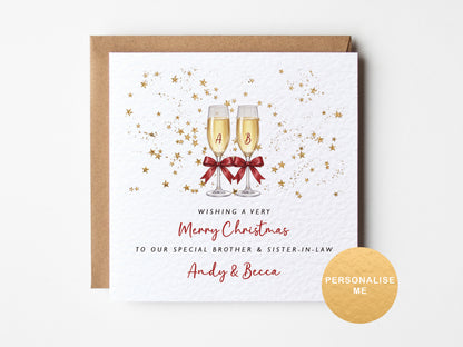 Personalised Christmas card for Brother/ Sister/ in-laws, family