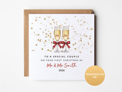 First Christmas as Mr & Mrs card