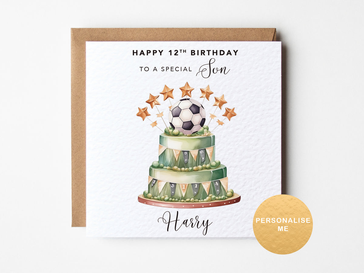 Football lovers birthday card for Son, Grandson, Nephew, Husband, Brother