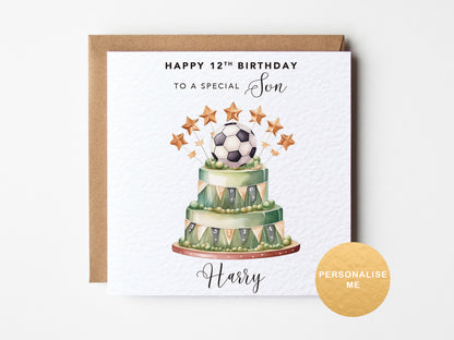 Football lovers birthday card for Son, Grandson, Nephew, Husband, Brother