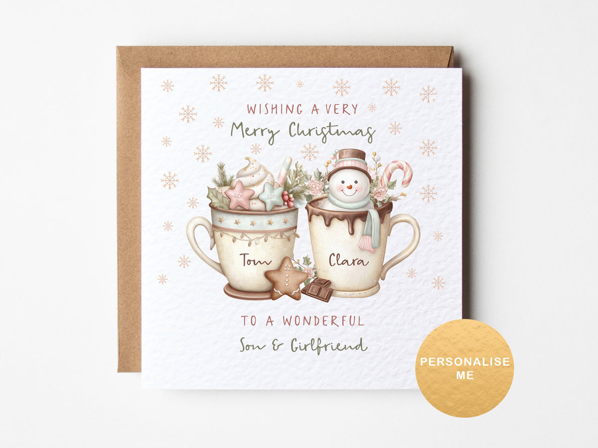 Christmas card for Daughter & Son-in-law, special couple, son & girlfriend