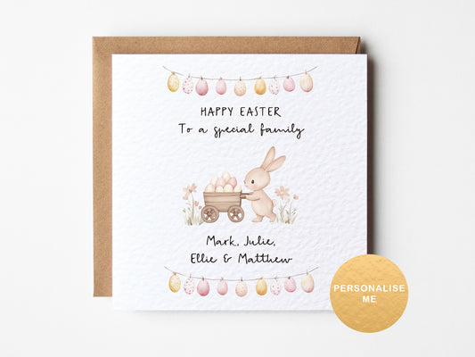 Personalised Easter card for a special family