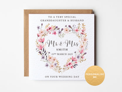 Personalised 'Mr & Mrs' wedding card