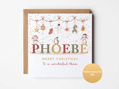 Personalised Christmas card - Daughter, Son, Granddaughter, Grandson, Niece, Nephew