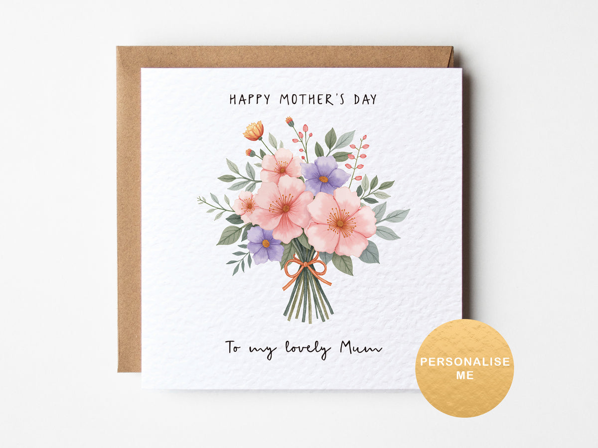 Floral Mothering Sunday card