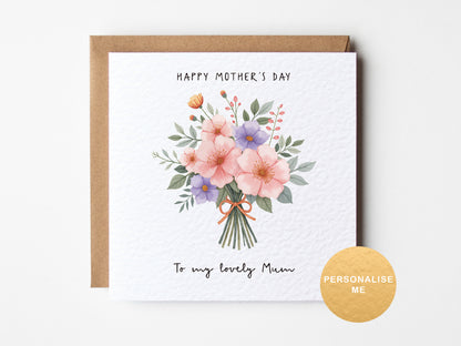 Floral Mothering Sunday card